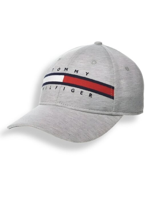 Tommy Hilfiger Men\'s/Women\'s Cotton Avery Adjustable Baseball Cap, GREY main image 4